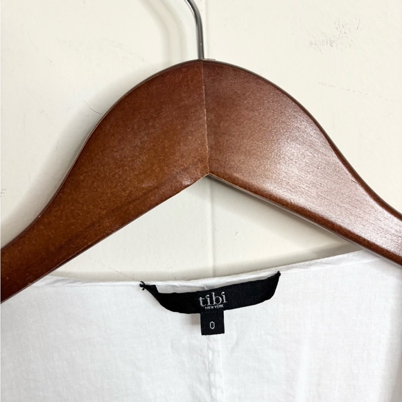 TIBI white cotton 2 piece dress set cover up mini dress size 0 - Picture 3 of 7